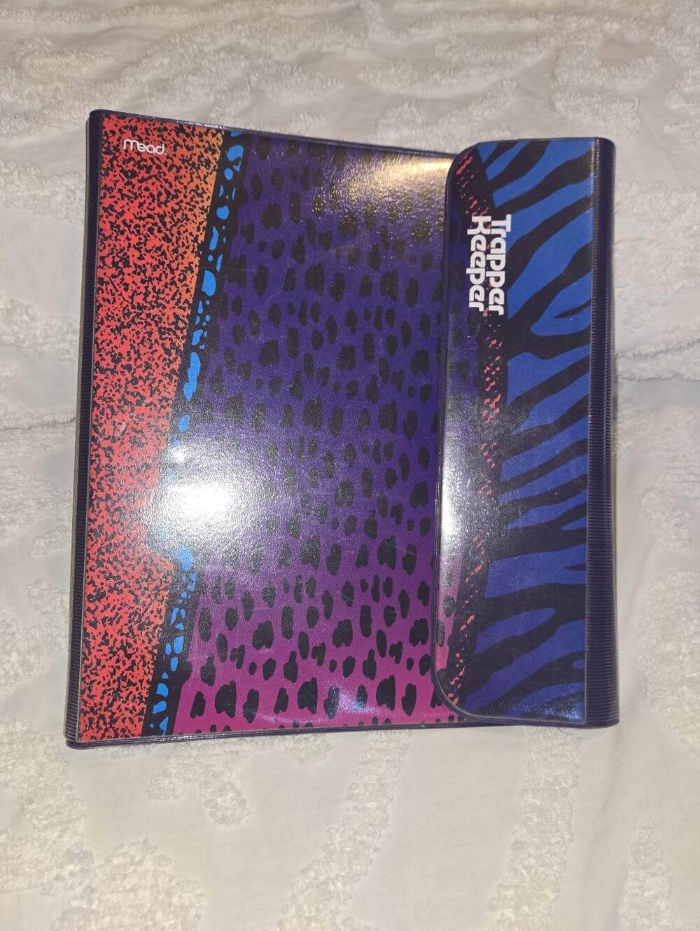Vintage Trapper Keeper Multi-Color Binder Organizer Retro 80s Storage